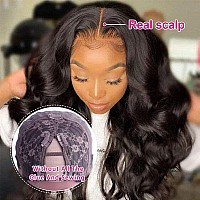 Dosacia Body Wave V Part Wigs Human Hair No Leave Out Lace Front Wigs Brazilian Virgin Human Hair Wigs For Black Women Upgrade U Part Wigs Glueless Full Head Clip In Half Wig V Shape Wigs 150% Density Natural Color 26Inch