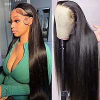 22 Inch Straight Frontal Wigs Human Hair Pre Plucked Frontal Wigs Human Hair 13x4 Transparent Lace Front Wig with Baby Hair 150% Density Frontal Straight Wigs HD Lace Front Wigs for Black Women