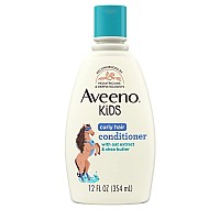 Aveeno Kids Curly Hair Conditioner With Oat Extract & Shea Butter, Gently Nourishes & Hydrates for Defined Curls, Tear-Free & Suitable for Sensitive Skin, Hypoallergenic, 12 fl. Oz