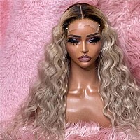 Andria Curly Wig Lace Front Wigs Dirty Blonde Color Two Tone Synthetic Long Curly Wet And Wavy Glueless Lace Wigs Heat Resistant