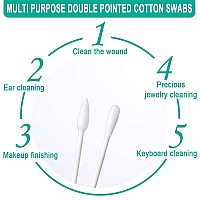 400 Pack Cotton Swab Individually Wrapped Individually Wrapped Double Tipped Cotton Swabs Paper Sticks Cotton Budswhite Round