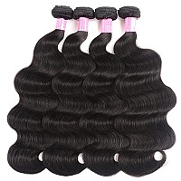 Yisea 12A Human Hair Bundles Body Wave 4 Bundles 28 26 24 22 Inches Brazilian Virgin 100 Unprocessed Human Hair Body Wavy Bun