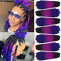 Xtrend 12 Inch 7 Packs Spring Twist Hair For Butterfly Faux Locks Mini Twist Crochet Braiding Hair Synthetic Fluffy Hair Extension For Black Women (49#)