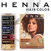 Henna Hair Color 30 Minute Enriched With Herbs Semi Permanent Powder Harsh Chemical Free For Men And Women Natural Brown Hair