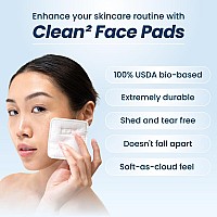 Clean Skin Club Clean Pads 2.0 [NEW & IMPROVED EDGES] Guaranteed Not to Shed & Tear Face Pads, Unique Triple Layers, Textured & Ultra Soft Side, Organic Disposable Cotton, Pair with Makeup Remover