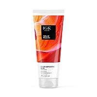 Igk Color Depositing Mask Feelin Peachy Vibrant Peach Conditioning Hydrate Shine Vegan Cruelty Free 6 Oz