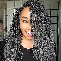 Goddess Locs Crochet Hair 10 Inch 7 Packs Faux Locs Crochet Hair For Black Women Boho Locs Crochet Braids Pre Looped River Loc