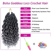 Goddess Locs Crochet Hair 10 Inch 7 Packs Faux Locs Crochet Hair For Black Women Boho Locs Crochet Braids Pre Looped River Loc