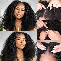 Unice V Part Wig Human Hair No Leave Out Kinky Curly Upgrade U Part Wigs With Clips Glueless Wig Human Hair For Women Beginner F