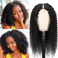 Unice V Part Wig Human Hair No Leave Out Kinky Curly Upgrade U Part Wigs With Clips Glueless Wig Human Hair For Women Beginner F