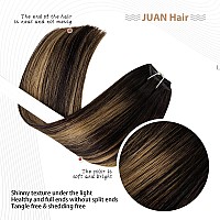 Clip in Hair Extensions 70G Natural Black to Chestnut Brown 100% Remy Human Hair Clip in Extensions Straight for Fashion Women 7pcs 16clips One Pack (12 Inch #1BT6P1B)