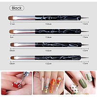 French Nail Brush Yihuale 2 Way French Gel Acrylic Nail Art Kolinsky Brush With Dotting Tool For Professional Manicure Cuticle