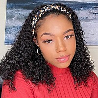 Legendhair Glueless Curly Headband Wig Human Hair Headband Wigs For Black Women Curly Wave None Lace Front Wigs With Headband At