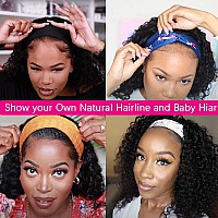 Legendhair Glueless Curly Headband Wig Human Hair Headband Wigs For Black Women Curly Wave None Lace Front Wigs With Headband At