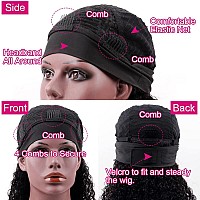 Legendhair Glueless Curly Headband Wig Human Hair Headband Wigs For Black Women Curly Wave None Lace Front Wigs With Headband At