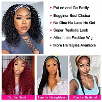 Legendhair Glueless Curly Headband Wig Human Hair Headband Wigs For Black Women Curly Wave None Lace Front Wigs With Headband At