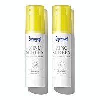 Supergoop Zincscreen 17 Fl Oz Pack Of 2 Spf 40 Pa 100 Mineral Face Lotion Broad Spectrum Sunscreen Lightweight B