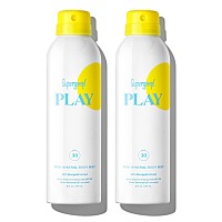 Supergoop Play 100 Mineral Sunscreen Spf 30 Mist 6 Fl Oz Pack Of 2 Fullcoverage Body Sunscreen Spray For Sensitive Skin