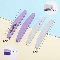 35 Count Nail Files And Buffers 100180 Grit Professional Sponge Nail File Manicure Tools For Natural Nails And Acrylic Nails