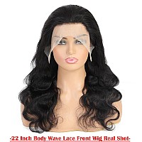 Body Wave Lace Front Wigs Human Hair Pre Plucked 13X4 Hd Transparent Lace Frontal Wig With Baby Hair 180 Density Brazilian Virg