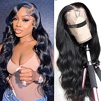 A FUTURE TONGMEI 30 Inch Lace Front Wig Human Hair,13x4 Body Wave Lace Front Wigs Human Hair Pre Plucked with Baby Hair 150% Density Frontal Wigs Human Hair for Black Women Natural Black