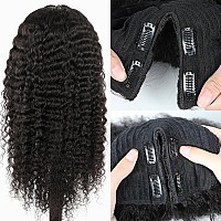 V Show Deep Wave Human Hair Wigs Glueless For Women V Part Wig Human Hair No Leave Out Curly Wave Upgrade U Part Wigs 150 Densi