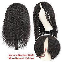 V Show V Part Deep Wave Human Hair Wigs Glueless For Women Human Hair No Leave Out Curly Wave Upgrade U Part Wigs 150 Density 2