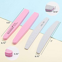 35 Count 100180 Grit Nail Files And Buffers Set Double Sided Emery Boards Washable Buffing Blocks For Natural Nails And Acryli