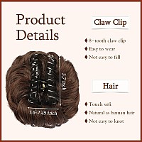 Sofeiyan Claw Clip Messy Bun Hair Piece Wavy Curly Hair Bun Clip In Claw Chignon Ponytail Hairpieces Synthetic Tousled Updo Hair