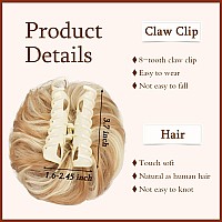 Sofeiyan Claw Clip Messy Bun Hair Piece Wavy Curly Hair Bun Clip In Claw Chignon Ponytail Hairpieces Synthetic Tousled Updo Hair