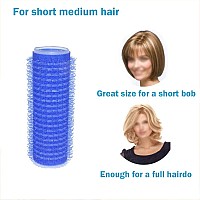 Admiring Hair Roller 12Pcs Roller Curler For Medium Short Hair Heatless Roller For Bangs Lightblue