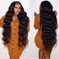 Hairitory Body Wave Lace Front Wigs Human Hair For Black Women 13X4 Hd Transparent Wavy Lace Front Human Hair Wigs Pre Plucked B