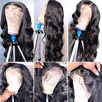 Hairitory Body Wave Lace Front Wigs Human Hair For Black Women 13X4 Hd Transparent Wavy Lace Front Human Hair Wigs Pre Plucked B