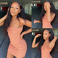 13X4 Lace Front Wigs Human Hair Deep Wave Lace Frontal Wigs 180 Density Glueless Brazilian Virgin Hair Pre Plucked With Baby Ha