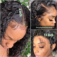 13X4 Lace Front Wigs Human Hair Deep Wave Lace Frontal Wigs 180 Density Glueless Brazilian Virgin Hair Pre Plucked With Baby Ha