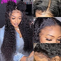 13X4 Deep Wave Lace Front Wigs Human Hair Pre Plucked 180 Density Hd Deep Curly Lace Frontal Wigs Human Hair Glueless Curly Hum