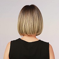 Nayoo Blonde Bob Wig With Bangs 12 Inch Short Blonde Wig For Women Natural Look Color Wigs With Bangs Super Soft And Easy To