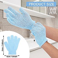 Sibba 2 Pair Bath Gloves For Shower Natural Loofah Exfoliating Wash Gloves For Body And Face Dead Skin Remover Double Sided Mi