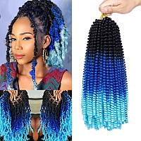 Xtrend 12 Inch 2 Packs Spring Twist Hair For Butterfly Faux Locks Crochet Braiding Hair Synthetic Fluffy Hair Extension For Blac