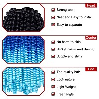 Xtrend 12 Inch 2 Packs Spring Twist Hair For Butterfly Faux Locks Crochet Braiding Hair Synthetic Fluffy Hair Extension For Blac