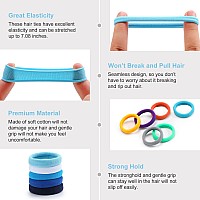 100Pcs Elastic Hair Ties Seamless Hair Band Ponytail Holder No Crease Damage Cotton Bands Hair Scrunchies For Thick Thin Hai