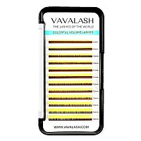 Colored Lash Extensions 007Mm Cc Curl Yellow Individual Volume Lashes Extensions 1320 Mix Length Color Eyelash Extensions For