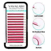 Colored Lash Extensions 007Mm Cc Curl Pink Individual Volume Lashes Extensions 1320 Mix Length Color Eyelash Extensions For Sa