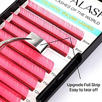 Colored Lash Extensions 007Mm Cc Curl Pink Individual Volume Lashes Extensions 1320 Mix Length Color Eyelash Extensions For Sa