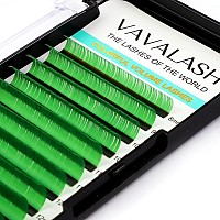 Colored Lash Extensions 007Mm Dd Curl Green Individual Volume Lashes Extensions 1320 Mix Length Color Eyelash Extensions For S