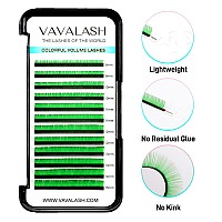 Colored Lash Extensions 007Mm Dd Curl Green Individual Volume Lashes Extensions 1320 Mix Length Color Eyelash Extensions For S