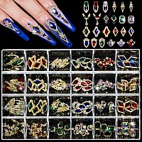 Nail Art Rhinestones Kit Round Beads Flatback Crystals Multi Shapes Glass Crystal Rhinestones For Nail Art Makeup Face Decor Cr