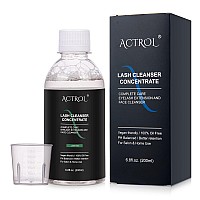 Actrol Eyelash Cleanser Concentrate 200Ml Jasmine Professional Lash Shampoo Foaming Cleanser Paraben Sulfate Free Nonlrritati