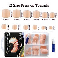 Addfavor False Toe Nails Glossy Solid Color Square Press On Toenails Short Full Cover Fake Toenails Acrylic Nail Tips For Women