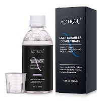 Actrol Eyelash Cleanser Concentrate 200Ml Lavender Professional Lash Shampoo Foaming Cleanser Lash Wash Concentrate For Extensio